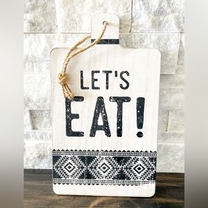 NWT Let’s Eat Cutting Board